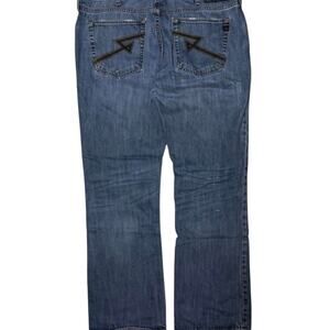 Rr flared blue denim jeans